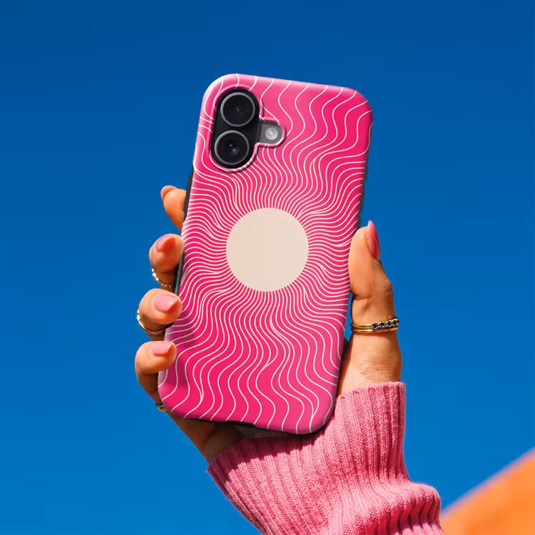Telefoonhoesje Toughcase - Abstract - Patroon - Roze — 2
