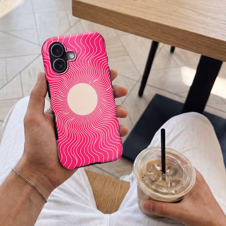 Telefoonhoesje Toughcase - Abstract - Patroon - Roze — 4