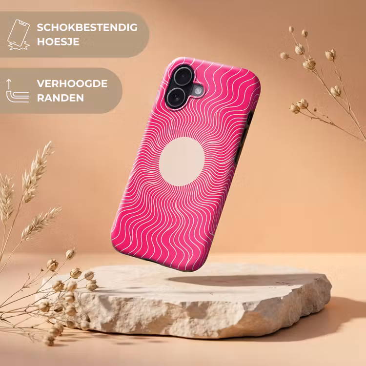 Telefoonhoesje Toughcase - Abstract - Patroon - Roze — 5