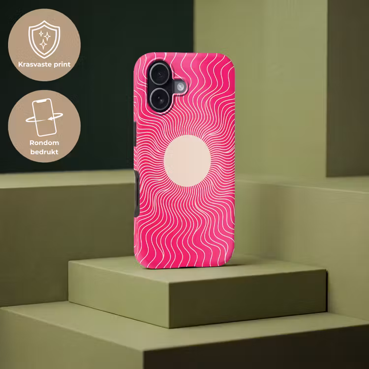 Telefoonhoesje Toughcase - Abstract - Patroon - Roze — 7