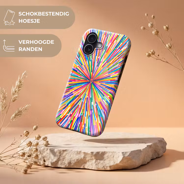 Telefoonhoesje Toughcase - Lijnen - Kleurrijk - Abstract — 5