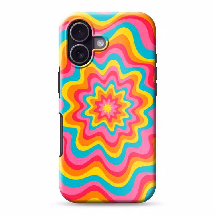Telefoonhoesje Toughcase - Patroon - Golvend - Kleurrijk — 1