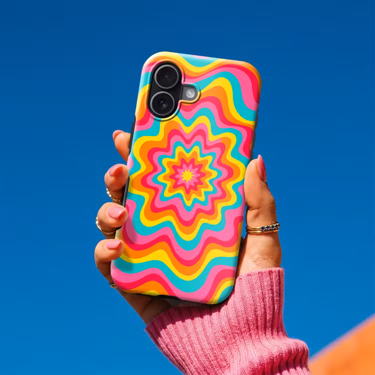 Telefoonhoesje Toughcase - Patroon - Golvend - Kleurrijk — 2