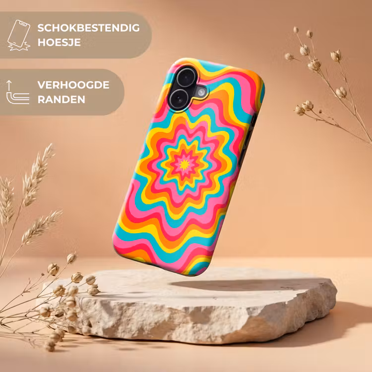 Telefoonhoesje Toughcase - Patroon - Golvend - Kleurrijk — 5