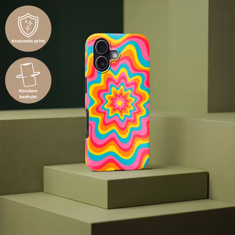 Telefoonhoesje Toughcase - Patroon - Golvend - Kleurrijk — 7