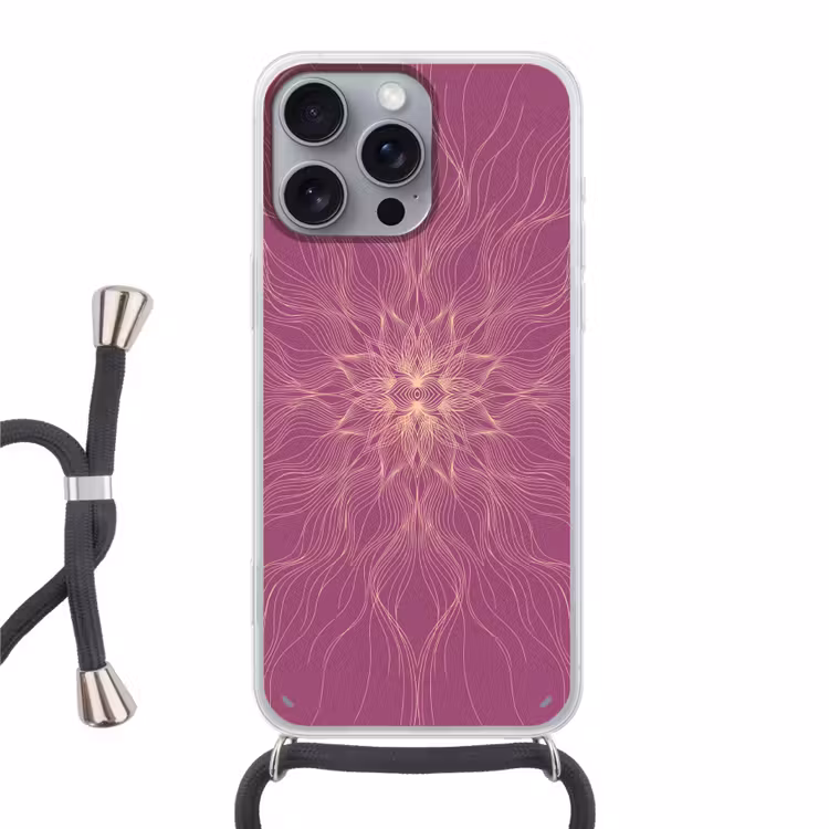 Telefoonhoesje met koord - Lijnen - Patroon - Abstract — 1