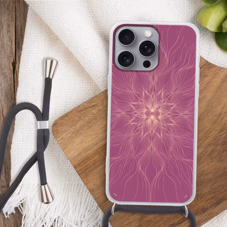 Telefoonhoesje met koord - Lijnen - Patroon - Abstract — 3