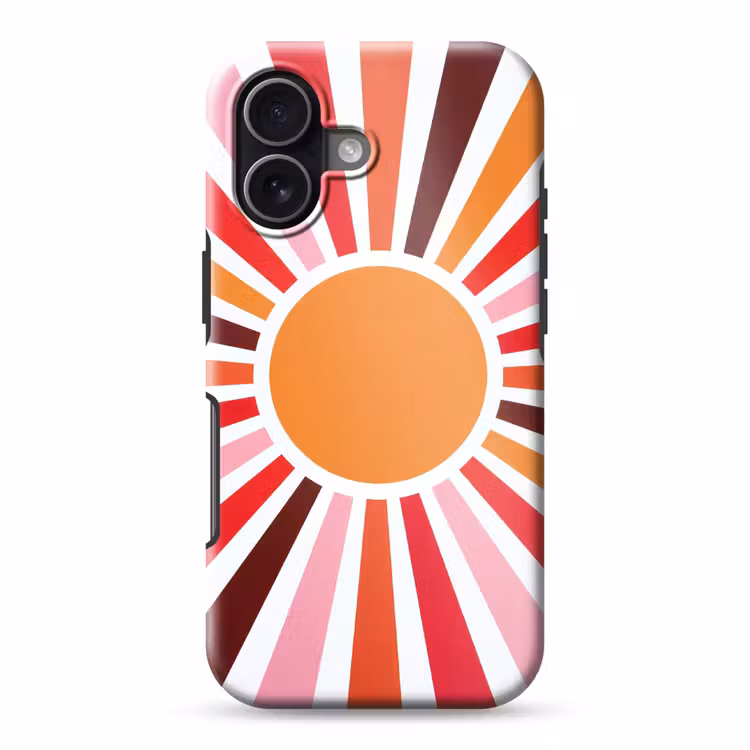 Telefoonhoesje Toughcase - Zon - Stralen - Abstract - Kleurrijk — 1