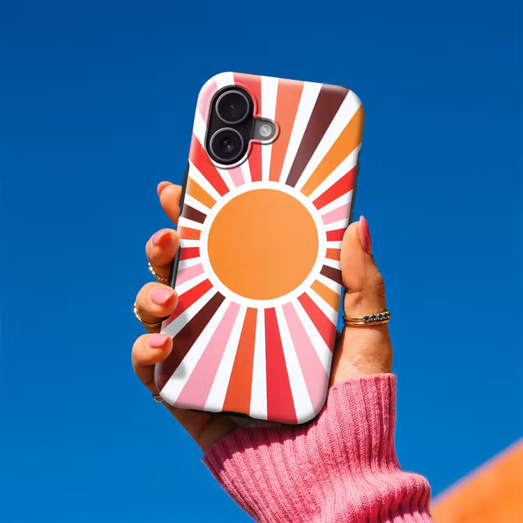 Telefoonhoesje Toughcase - Zon - Stralen - Abstract - Kleurrijk — 2