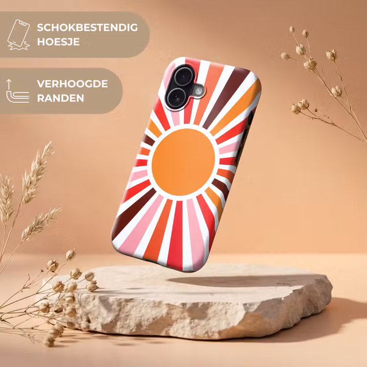 Telefoonhoesje Toughcase - Zon - Stralen - Abstract - Kleurrijk — 5