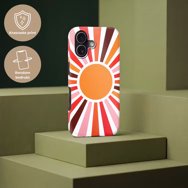 Telefoonhoesje Toughcase - Zon - Stralen - Abstract - Kleurrijk — 7
