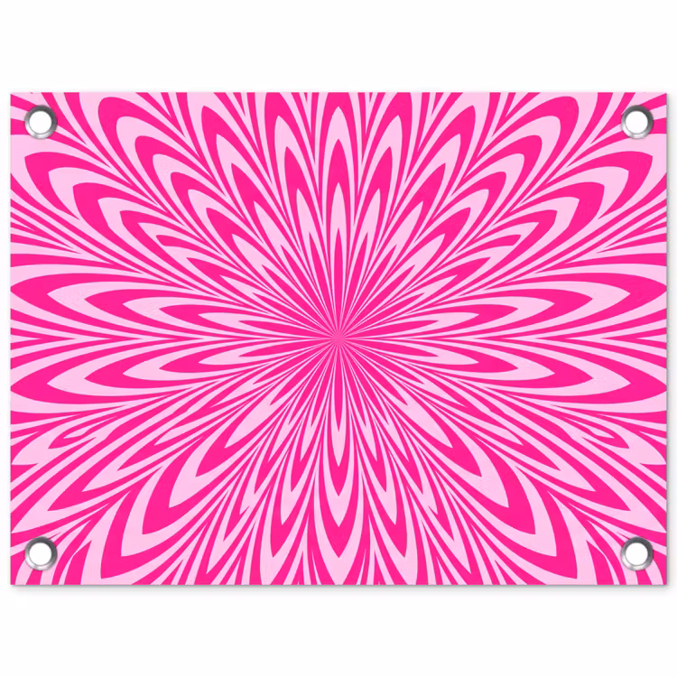 Tuinposter - Patroon - Optisch - Roze — 1