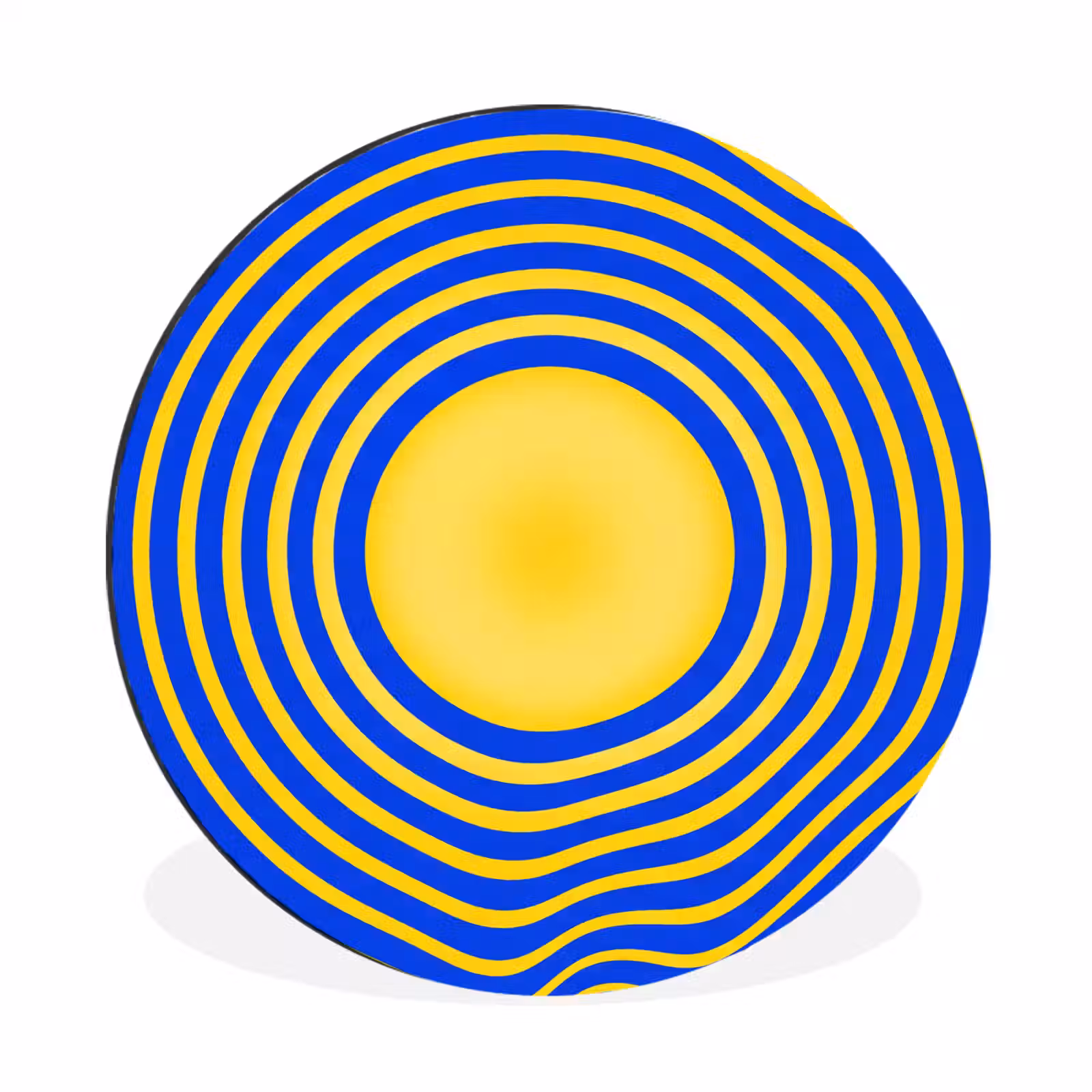Muurcirkel aluminium - Abstract patroon - Blauw — 1