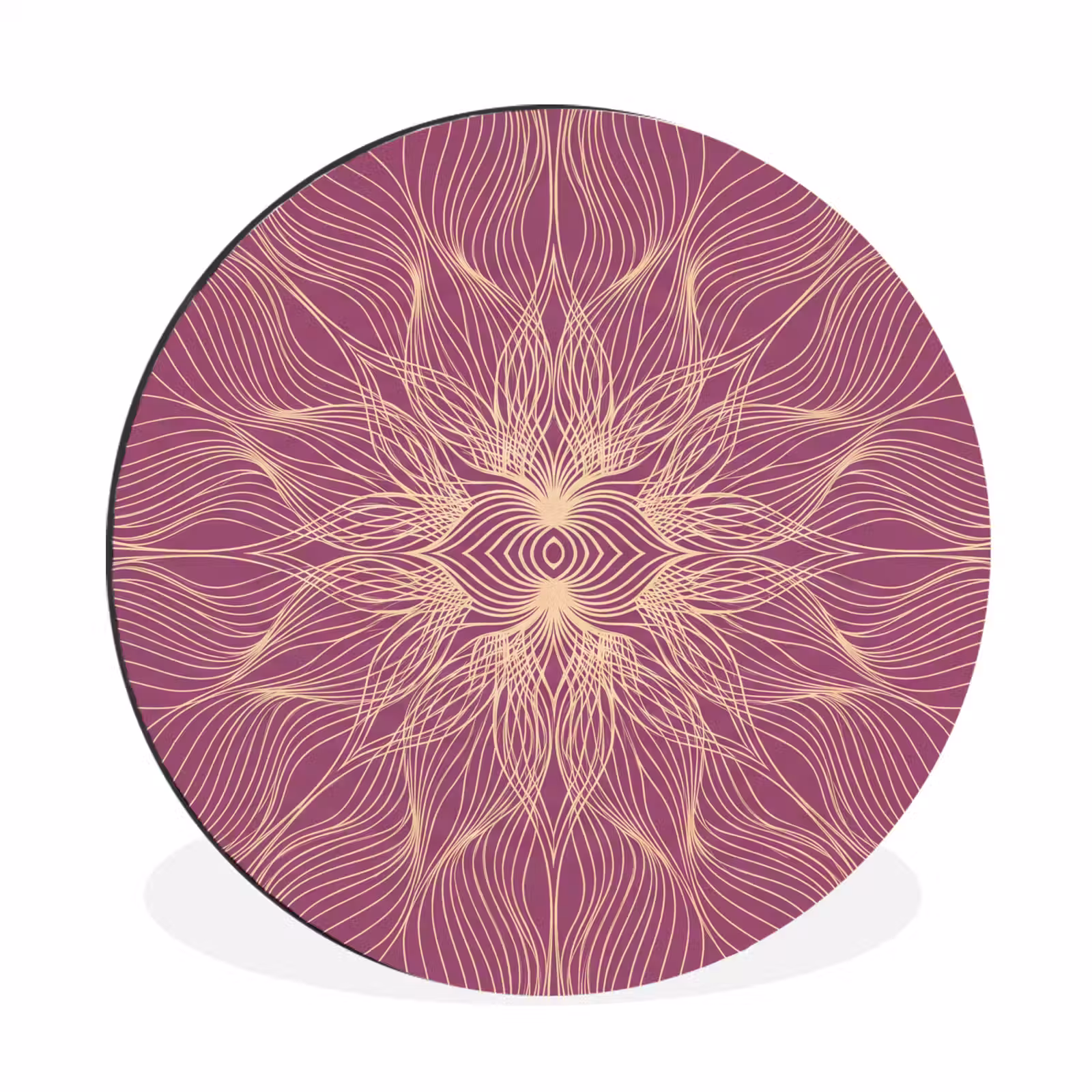 Muurcirkel aluminium - Lijnen - Patroon - Abstract — 1