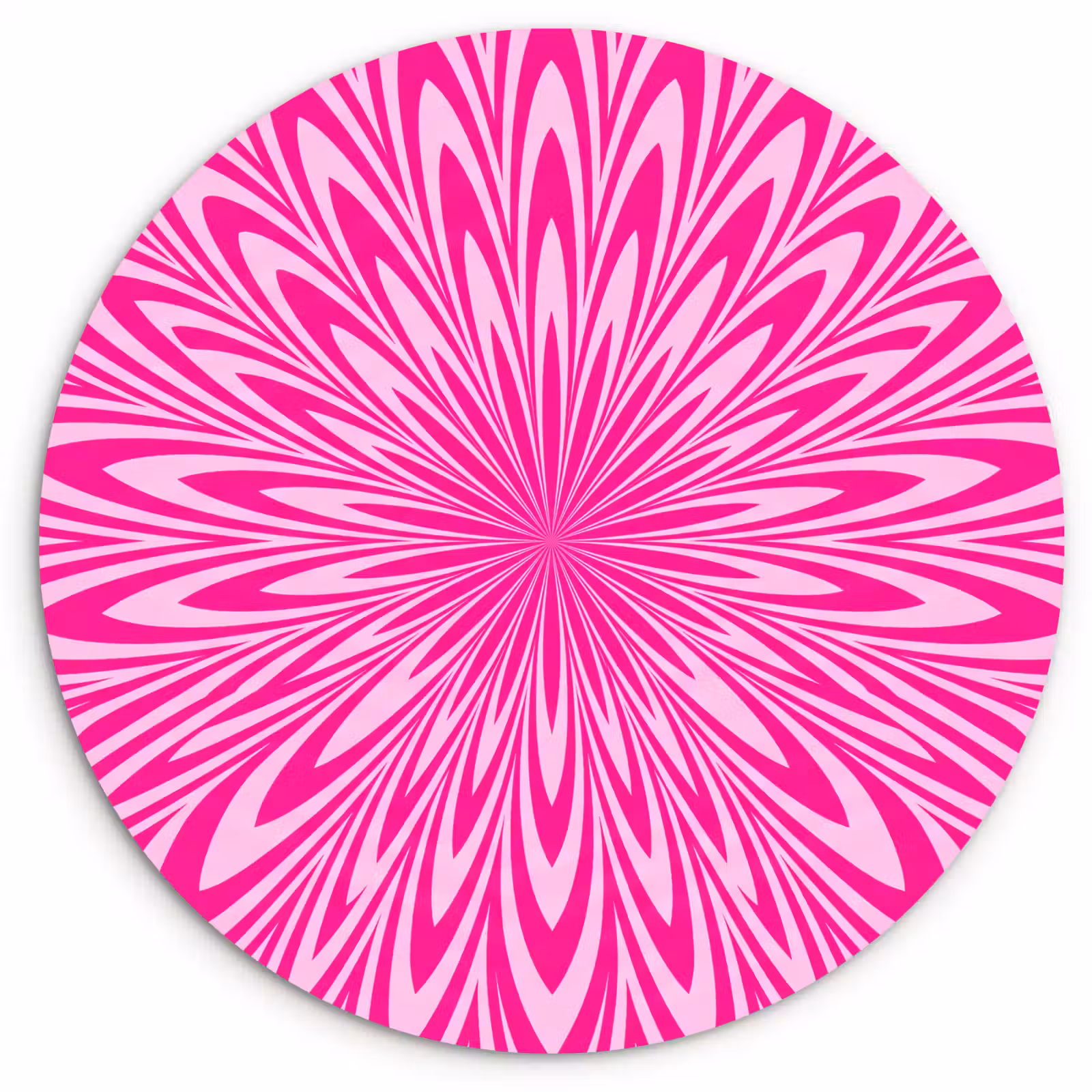 Muurcirkel glas - Patroon - Optisch - Roze — 1