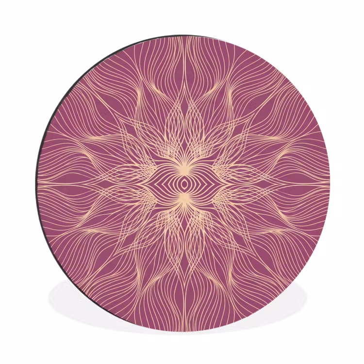 Muurcirkel aluminium - Lijnen - Patroon - Abstract — 1