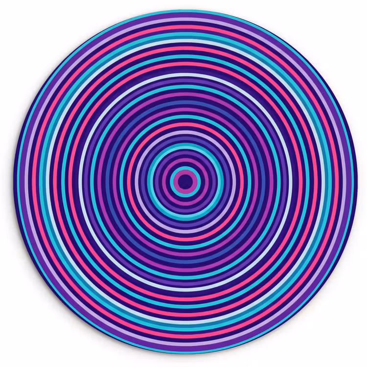 Muurcirkel glas - Abstract - Cirkels - Kleurrijk — 1