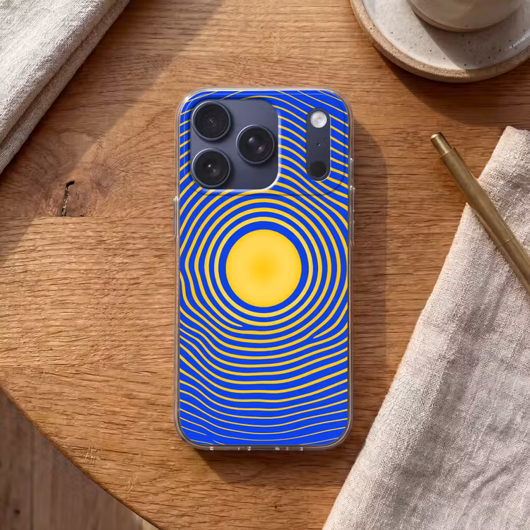 Telefoonhoesje - Abstract patroon - Blauw — 2