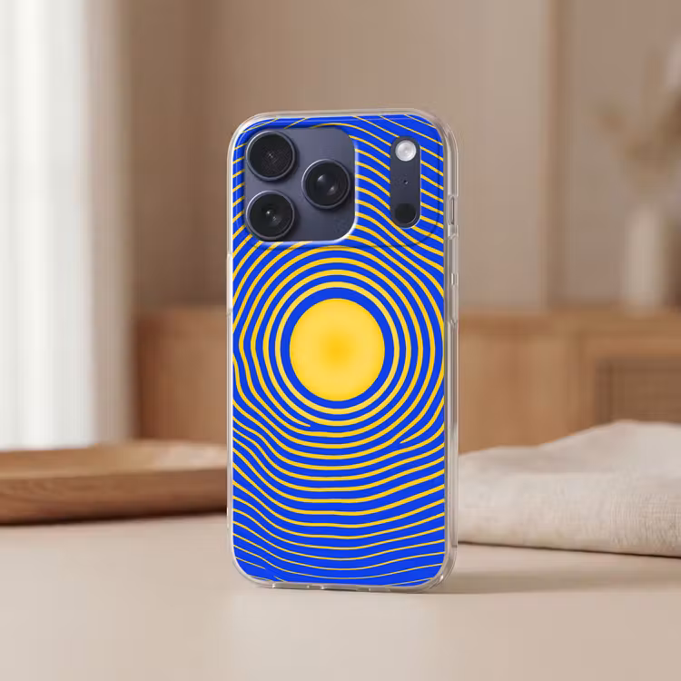 Telefoonhoesje - Abstract patroon - Blauw — 3