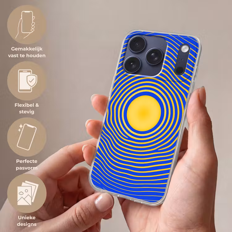 Telefoonhoesje - Abstract patroon - Blauw — 4