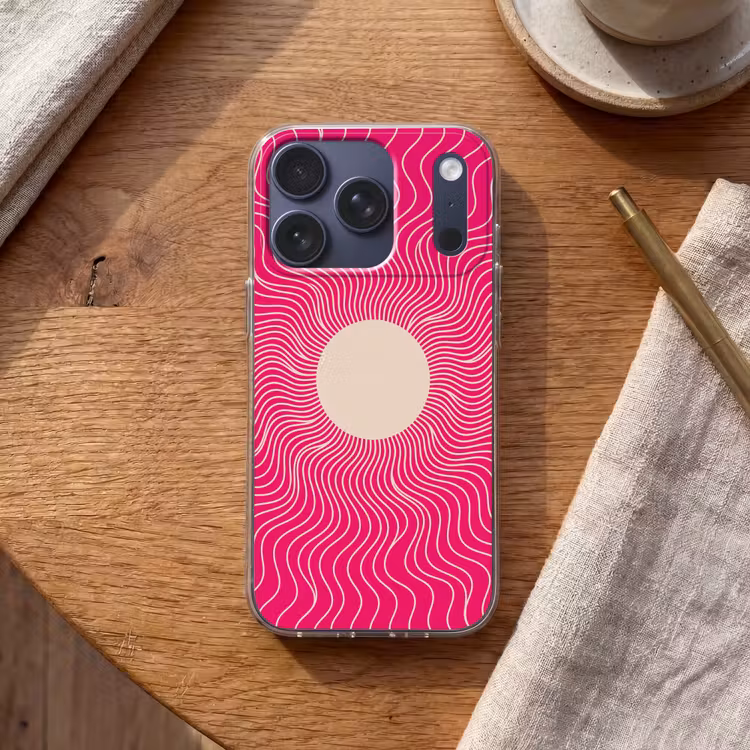 Telefoonhoesje - Abstract - Patroon - Roze — 2