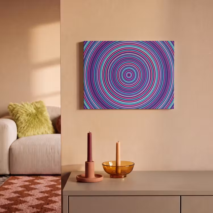 Akoestisch schilderij - Abstract - Cirkels - Kleurrijk — 2