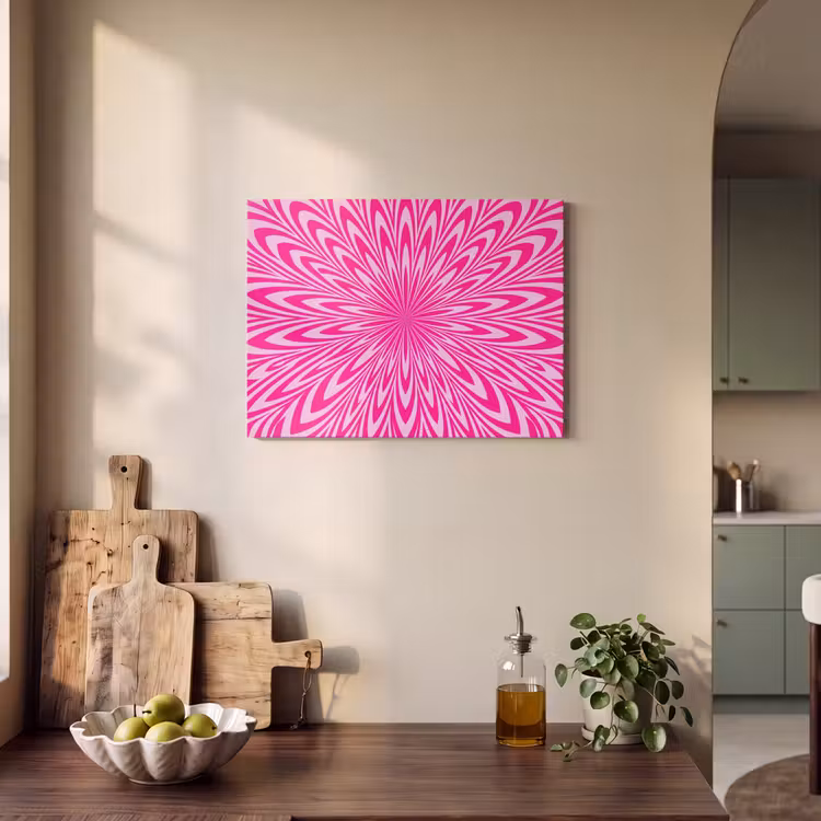 Akoestisch schilderij - Patroon - Optisch - Roze — 3