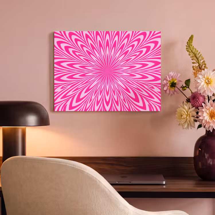 Akoestisch schilderij - Patroon - Optisch - Roze — 4