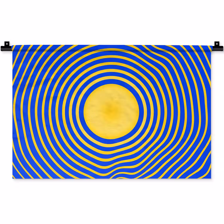 Wandkleed - Abstract patroon - Blauw — 1