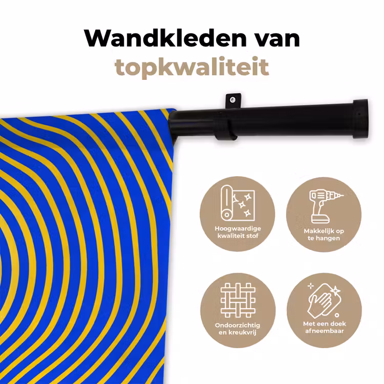 Wandkleed - Abstract patroon - Blauw — 3