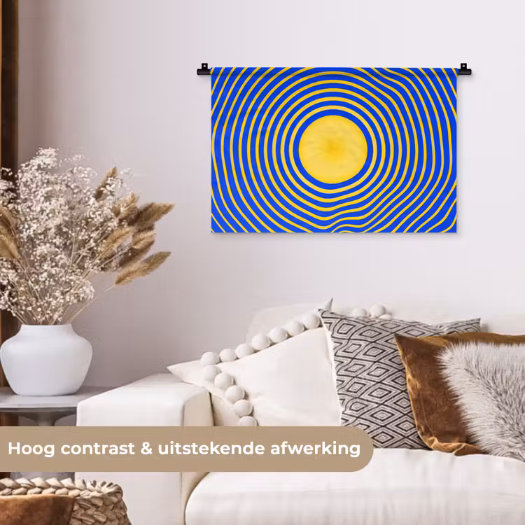 Wandkleed - Abstract patroon - Blauw — 4