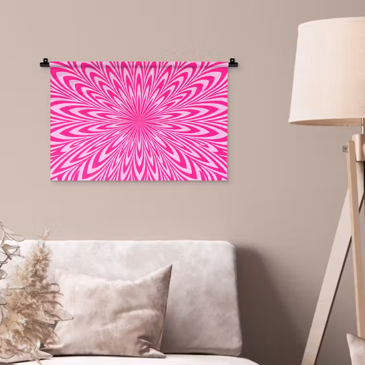 Wandkleed - Patroon - Optisch - Roze — 2