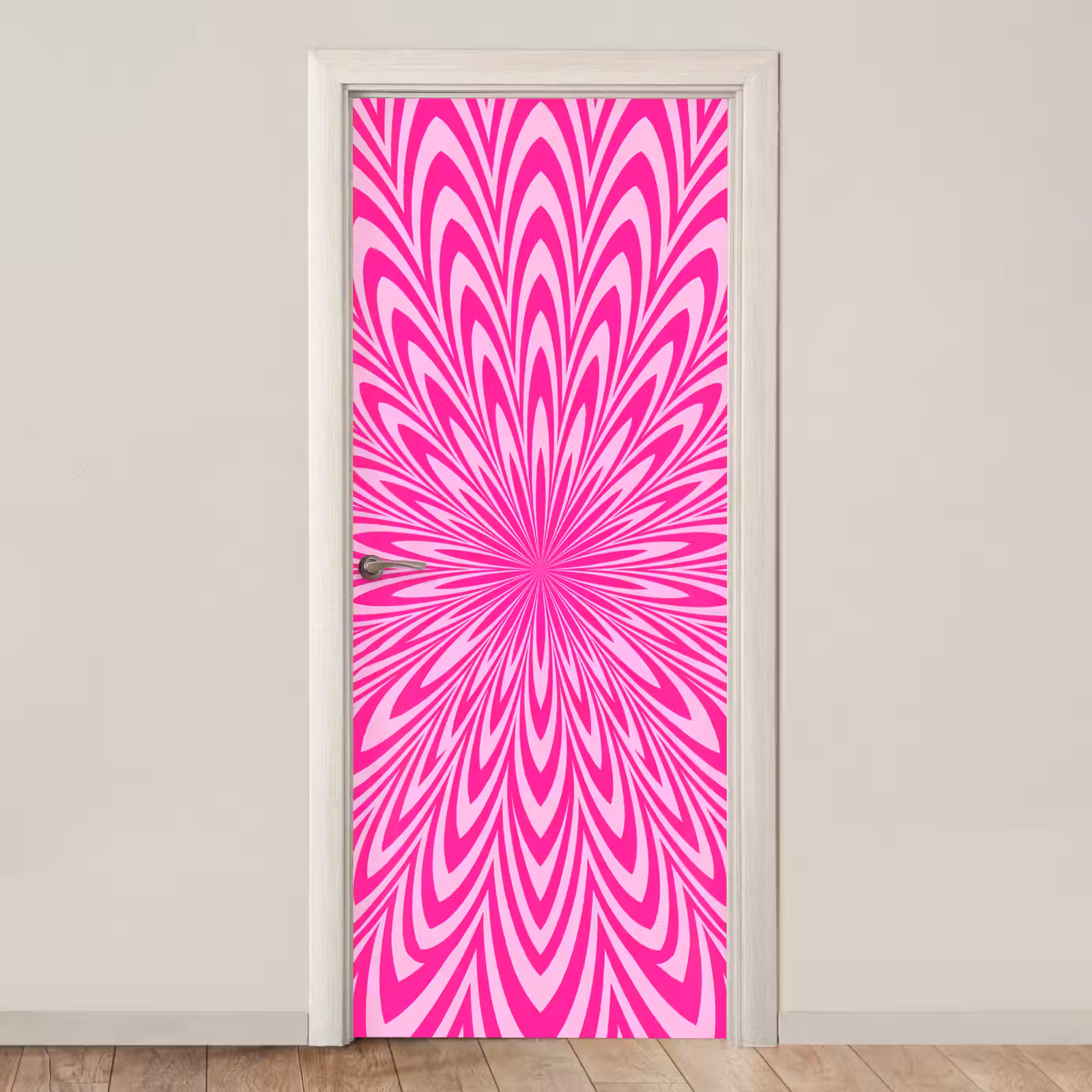 Deursticker - Patroon - Optisch - Roze — 1