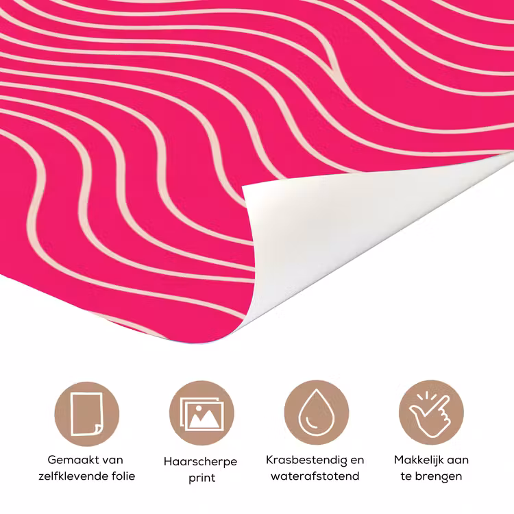 Deursticker - Abstract - Patroon - Roze — 3