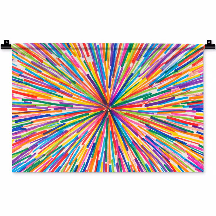 Wandkleed - Lijnen - Kleurrijk - Abstract — 1