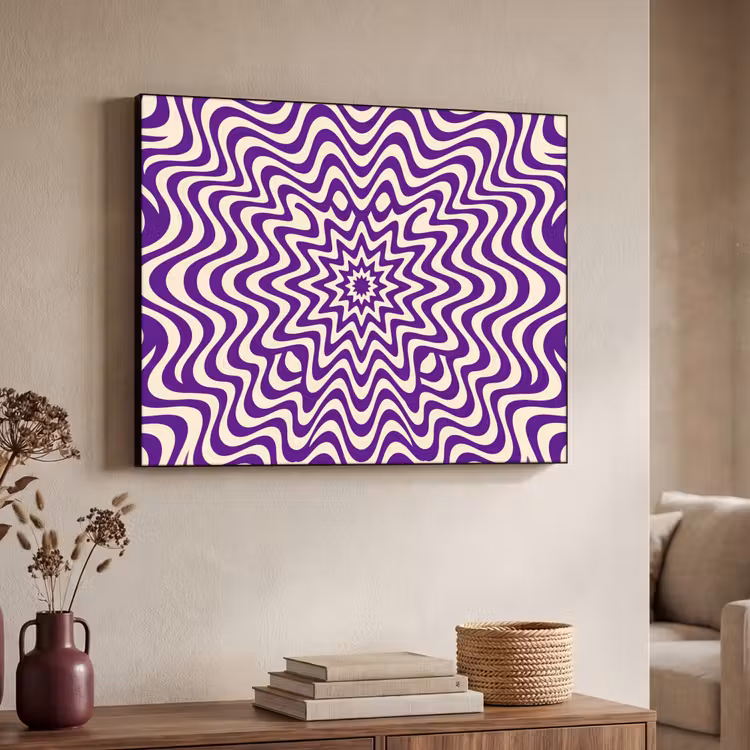 Art frame - Abstract - Golven - Optisch - Modern - Paars — 7