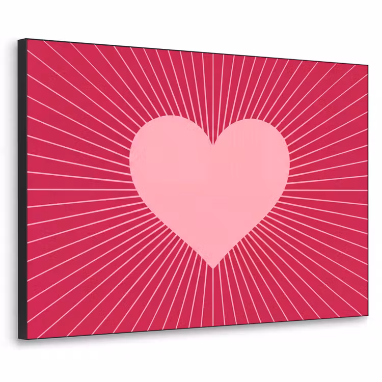 Art frame - Hart - Stralen - Liefde - Abstract - Roze — 1