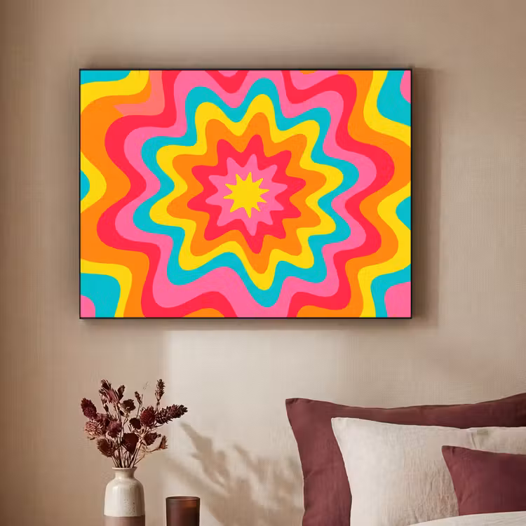 Art frame - Patroon - Golvend - Kleurrijk — 3