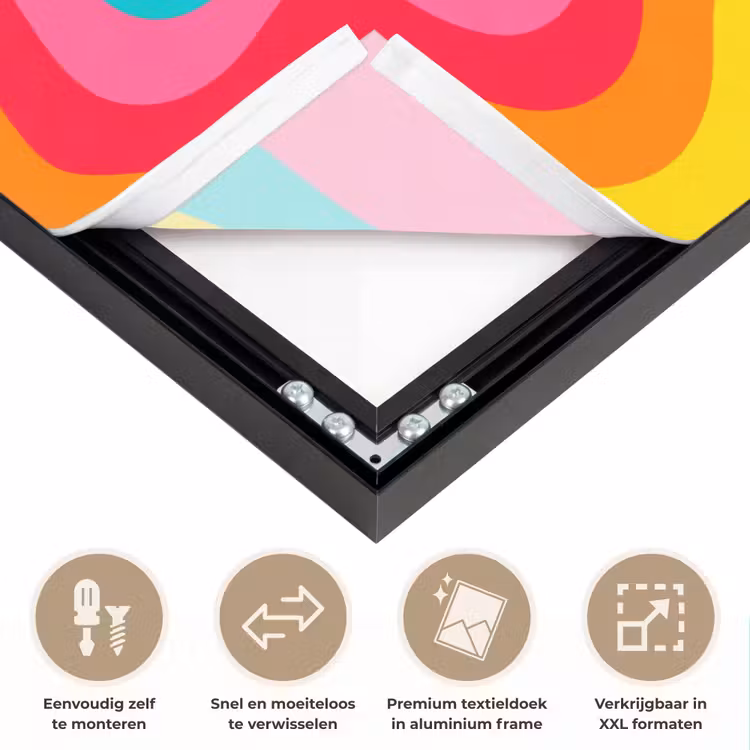 Art frame - Patroon - Golvend - Kleurrijk — 4