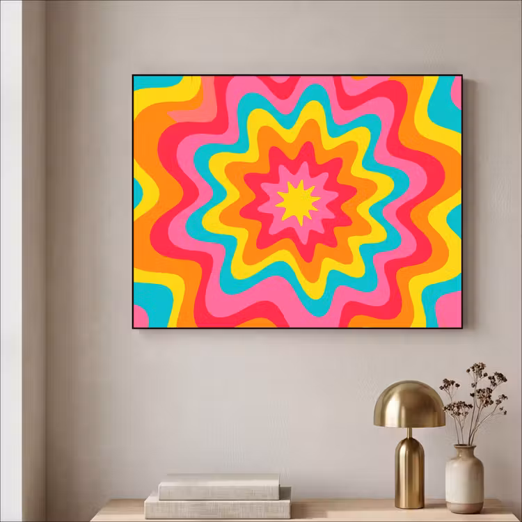 Art frame - Patroon - Golvend - Kleurrijk — 5