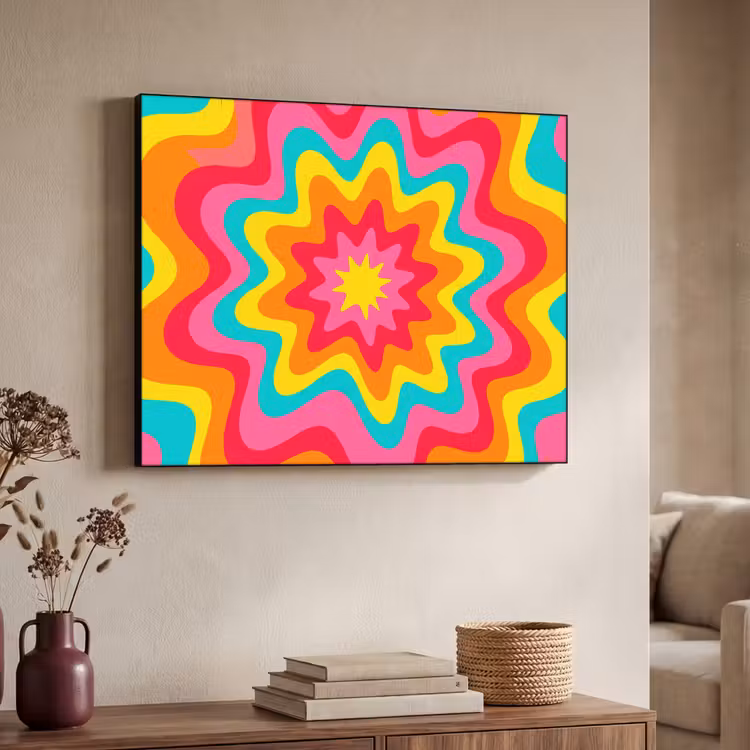 Art frame - Patroon - Golvend - Kleurrijk — 7