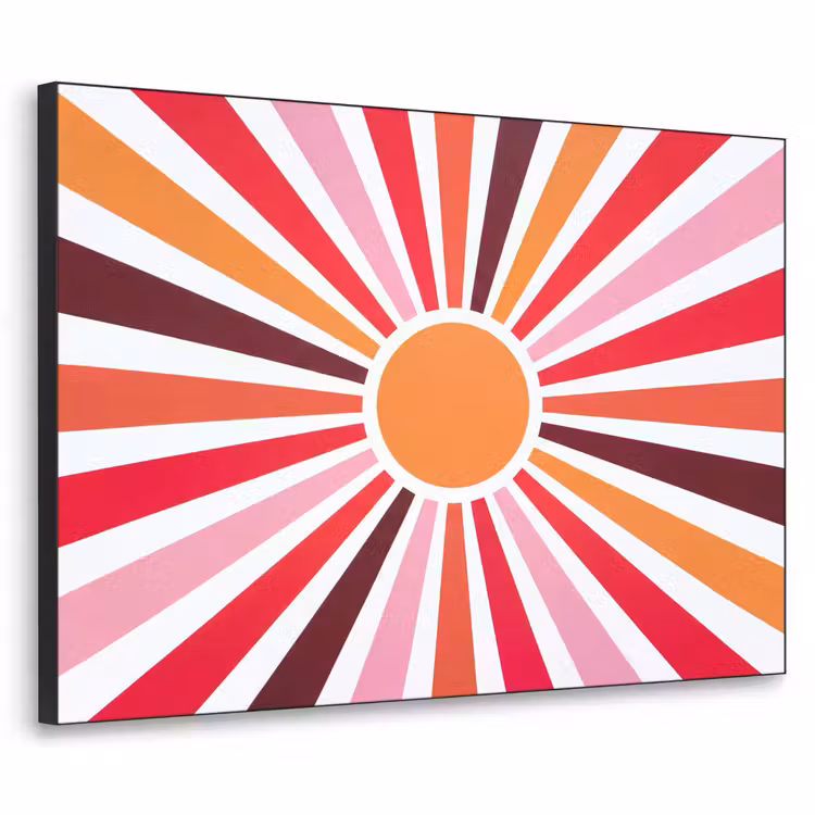Art frame - Zon - Stralen - Abstract - Kleurrijk — 1
