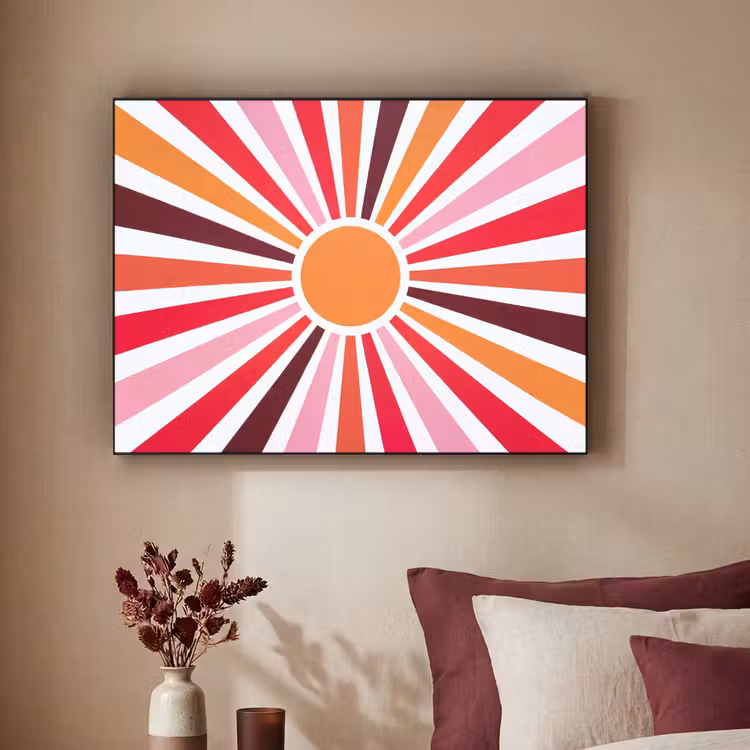 Art frame - Zon - Stralen - Abstract - Kleurrijk — 3