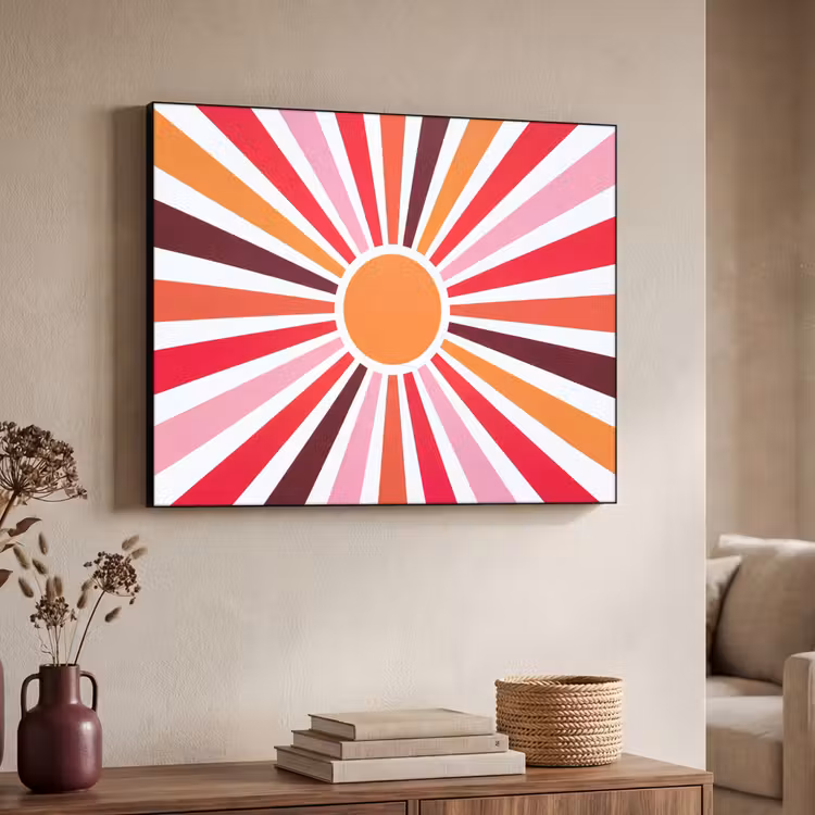 Art frame - Zon - Stralen - Abstract - Kleurrijk — 7