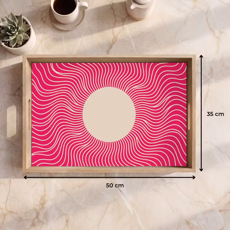 Dienblad - Abstract - Patroon - Roze — 9