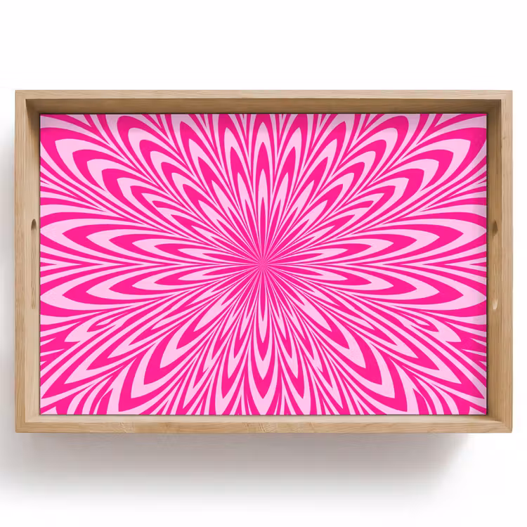 Dienblad - Patroon - Optisch - Roze — 1