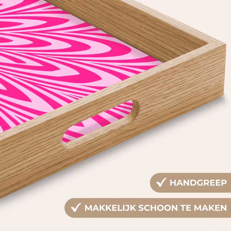 Dienblad - Patroon - Optisch - Roze — 5