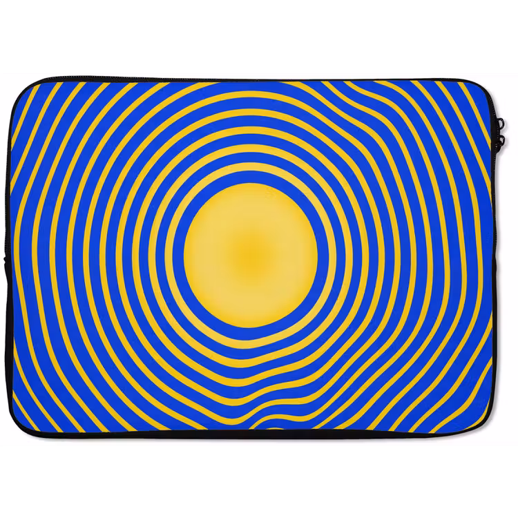 Laptophoes Abstract patroon - Blauw — 1