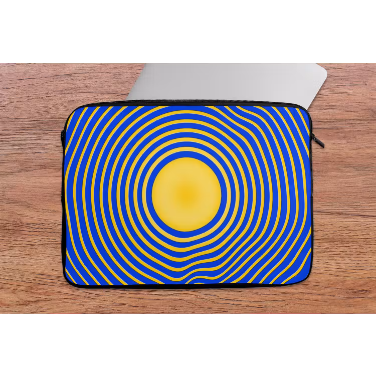 Laptophoes Abstract patroon - Blauw — 2