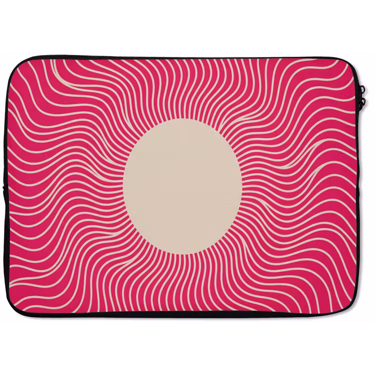 Laptophoes Abstract - Patroon - Roze — 1